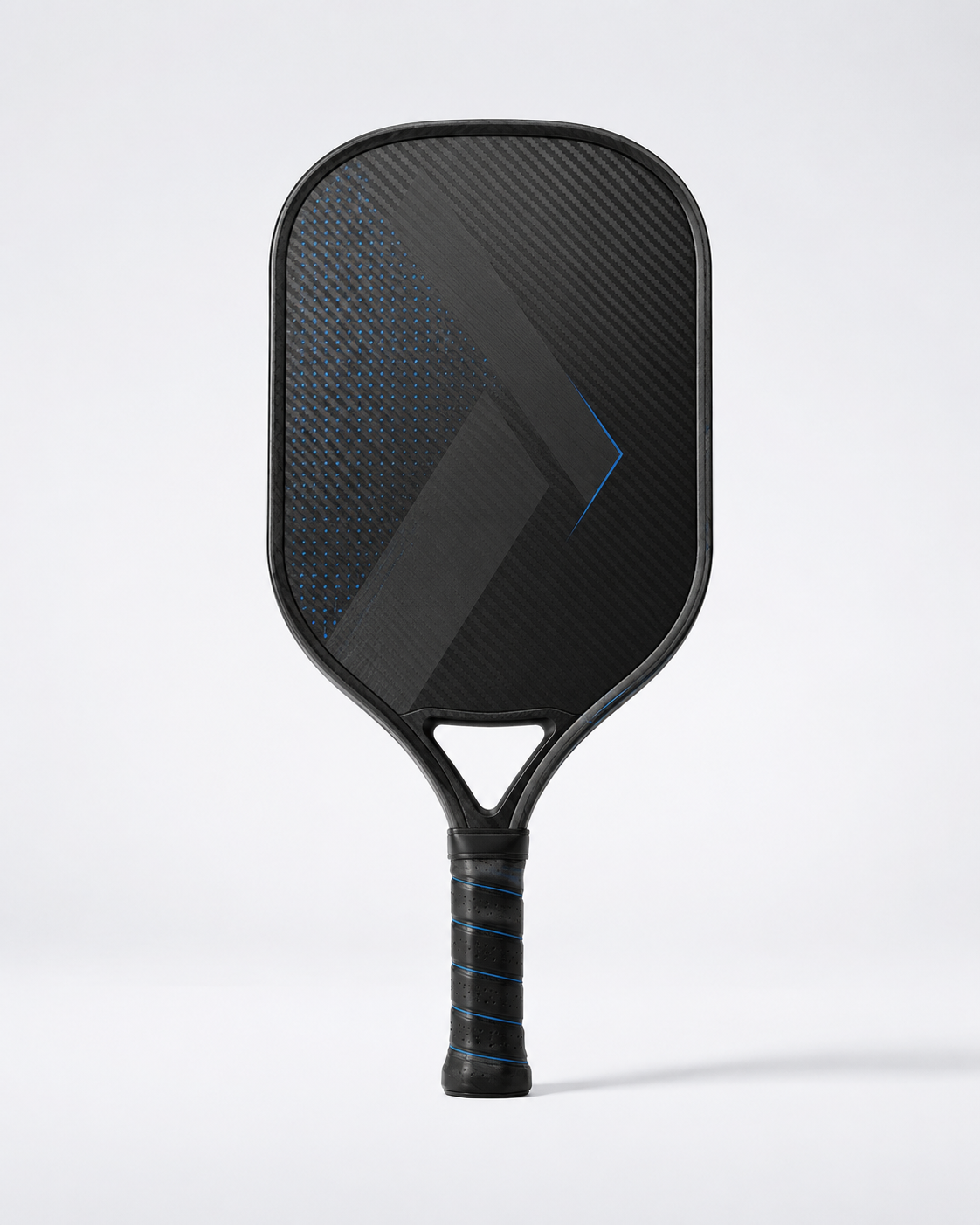 Black and blue carbon fiber pickleball paddle OEM design