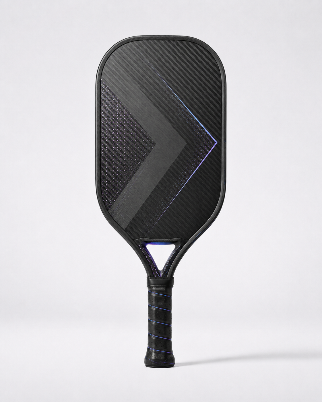 Black and purple carbon fiber pickleball paddle OEM design