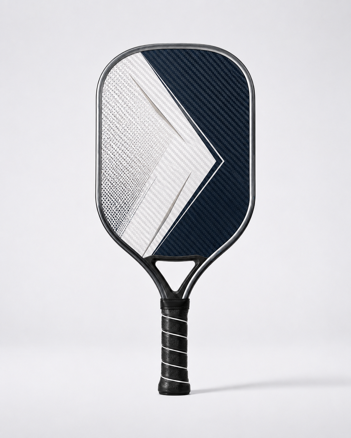 Sand and black minimalist carbon fiber pickleball paddle design